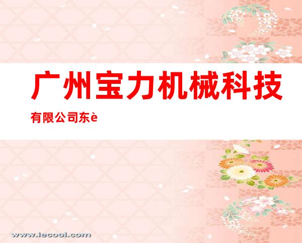 广州宝力机械科技有限公司东莞分公司