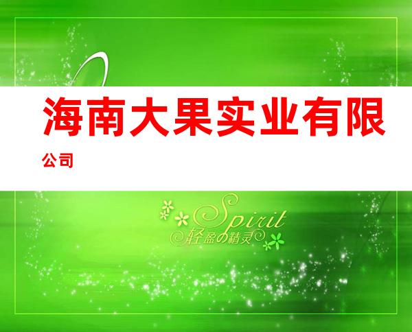 海南大果实业有限公司