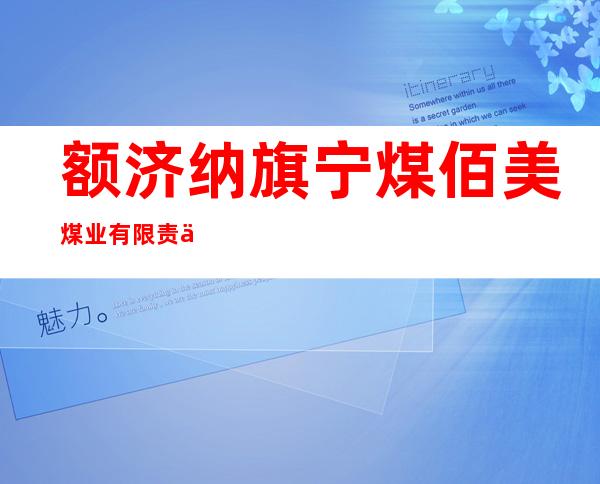 额济纳旗宁煤佰美煤业有限责任公司