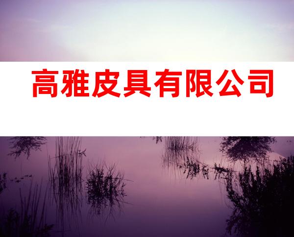 高雅皮具有限公司